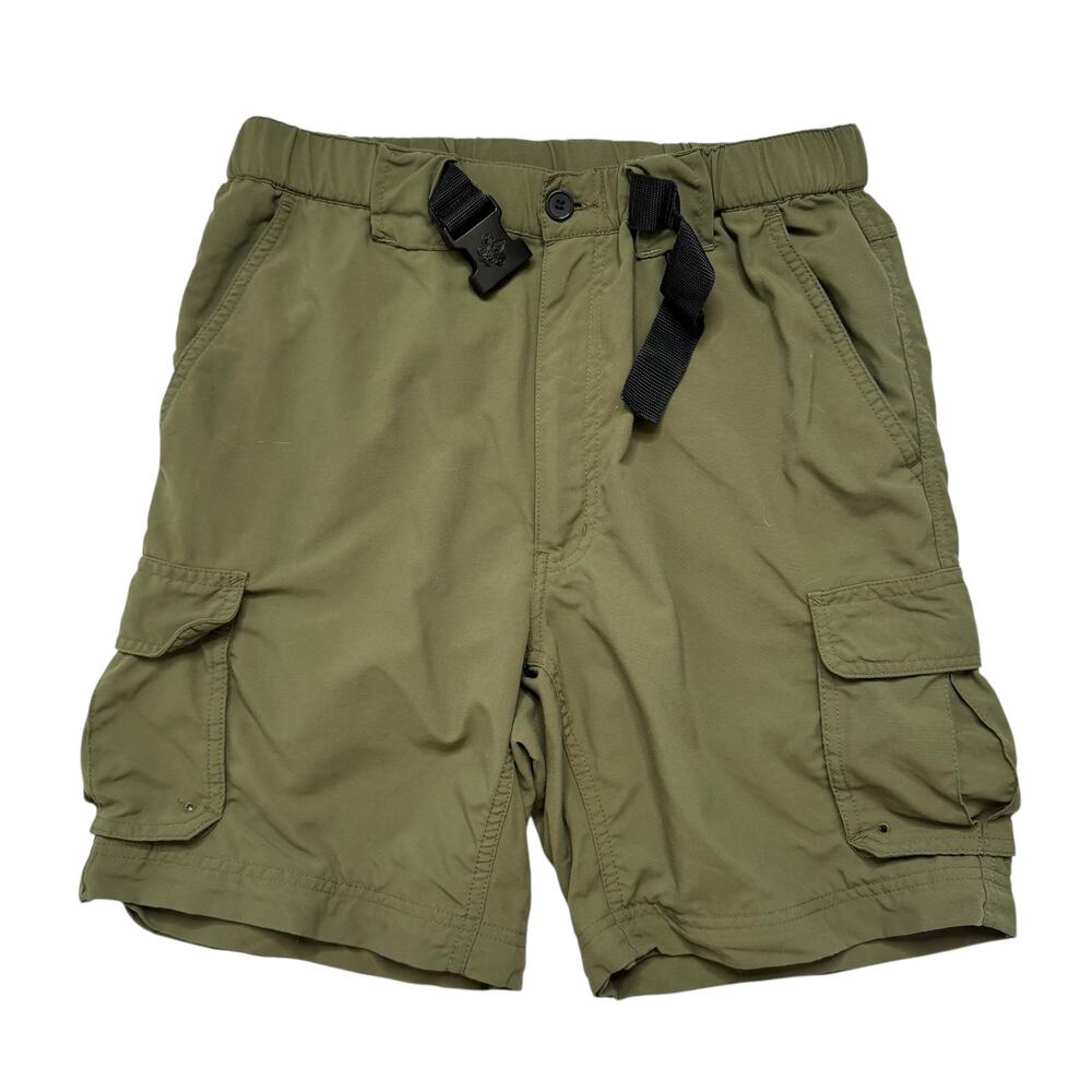 BOY SCOUT OF AMERICA Green Switchback Cargo Shorts Size Small Mens 30” *READ*